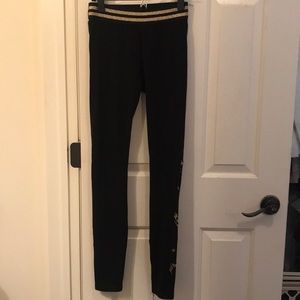 Juicy Couture Leggings with Gold Logo Detail